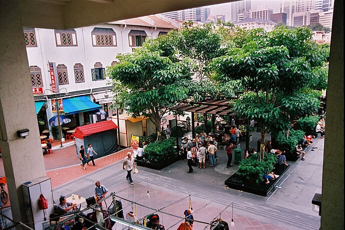 硕莪街的牛车水广场